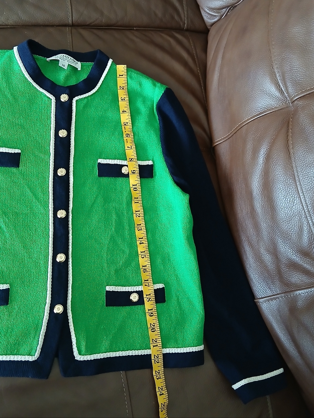 Vintage‎ ST JOHN COLLECTION Marie Gray Santana Knit Cardigan Sweater - Picture 10 of 10